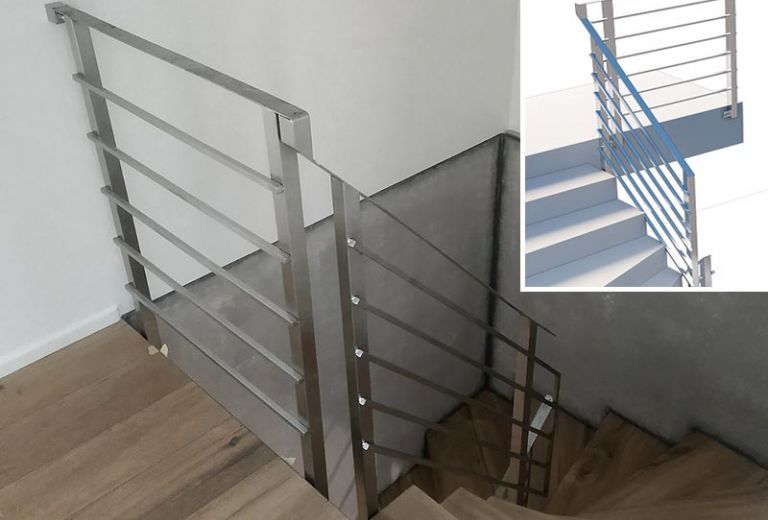 Огородження сходів з нержавіючої сталі