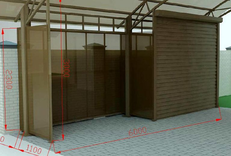 Навіс для дров у приватному будинку