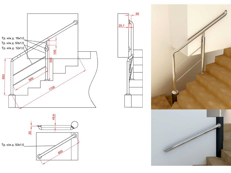 Проектирование ограждений лестницы